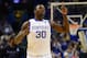 Mar 21, 2014; St. Louis, MO, USA; Kentucky Wildcats forward Julius Randle (30) reacts against the Kansas State Wildcats in the first half during the 2nd round of the 2014 NCAA Men's Basketball Championship at Scottrade Center. Mandatory Credit: Jasen Vinlove-USA TODAY Sports