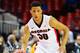 Mar 14, 2014; Atlanta, GA, USA; Georgia Bulldogs guard J.J. Frazier (30) brings the ball up court against the Mississippi Rebels during the first half in the quarterfinals of the SEC college basketball tournament at Georgia Dome. Mandatory Credit: Dale Zanine-USA TODAY Sports