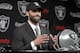 Oakland Raiders quarterback Matt Schaub gestures while speaking during a news conference Friday, March 21, 2014, at the NFL football team's practice facility in Alameda, Calif. (AP Photo/Ben Margot)