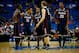 BUFFALO, NY - MARCH 22: The Connecticut Huskies huddle during the third round of the 2014 NCAA Men's Basketball Tournament against the Villanova Wildcats at the First Niagara Center on March 22, 2014 in Buffalo, New York. (Photo by Jared Wickerham/Getty Images)