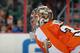 PHILADELPHIA, PA - MARCH 15: Steve Mason #35 of the Philadelphia Flyers looks on against the Pittsburgh Penguins on March 15, 2014 at the Wells Fargo Center in Philadelphia, Pennsylvania. (Photo by Len Redkoles/NHLI via Getty Images)