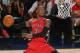 Terrence Ross of the Toronto Raptors participates in the slam dunk contest during the skills competition at the NBA All Star basketball game, Saturday, Feb. 15, 2014, in New Orleans. (AP Photo/Bill Haber)