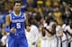 Kentucky guard Andrew Harrison (5) reacts against Wichita State during the first half of a third-round game of the NCAA college basketball tournament Sunday, March 23, 2014, in St. Louis. (AP Photo/Charlie Riedel)