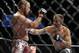 May 15, 2012; Fairfax, VA, USA; Fabio Maldonado (right) returns a punch to Igor Pokrajac (left) during the Korean zombie vs Poirier event at Patriot Center. Mandatory Credit: Rafael Suanes-USA TODAY Sports