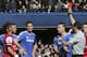 Referee Andre Marriner, in grey, sends off Arsenal's Kieran Gibbs, left, during their English Premier League soccer match between Chelsea and Arsenal at Stamford Bridge stadium in London Saturday, Mar 22 2014. (AP Photo/Alastair Grant)