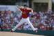 St. Louis Cardinals pitcher Keith Butler throws during the second inning of an exhibition spring training baseball game against the New York Mets Sunday, March 2, 2014, in Jupiter, Fla. (AP Photo/Jeff Roberson)