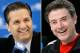 FILE -- At left is a March 28, 2009, file photo showing Kentucky Basketball coach John Calipari during a news conference in Lexington, Ky. At right is an April 1, 2009, file photo showing Louisville coach Rick Pitino during a news conference in Indianapolis. On the day John Calipari's former team was stripped of its Final Four run, the Kentucky coach drew a standing ovation at the state fair. Rick Pitino, a week removed from admitting a sexual encounter in a restaurant six years ago, has the support of Louisville administrators and fans. One thing you can say about people in the state of Kentucky _ they're loyal to their teams. (AP Photo/File)