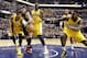 Miami Heat forward Chris Andersen, second from left, Indiana Pacers forward Paul George, left, center Roy Hibbert (55) and guard Lance Stephenson go for a loose rebound in the first half of an NBA basketball game in Indianapolis, Tuesday, Dec. 10, 2013. (AP Photo/Michael Conroy)