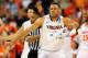RALEIGH, NC - MARCH 23: Justin Anderson #1 of the Virginia Cavaliers celebrates late in the game against the Memphis Tigers during the third round of the 2014 NCAA Men's Basketball Tournament at PNC Arena on March 23, 2014 in Raleigh, North Carolina. (Photo by Grant Halverson/Getty Images)