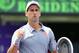 KEY BISCAYNE, FL - MARCH 25: Novak Djokovic of Serbia celebrates match point against Tommie Robredo of Spain after their match on day 9 of the Sony Open at Crandon Park Tennis Center on March 25, 2014 in Key Biscayne, Florida. (Photo by Al Bello/Getty Images)