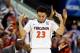 RALEIGH, NC - MARCH 23: London Perrantes #23 of the Virginia Cavaliers reacts after a play in the first half against the Memphis Tigers during the third round of the 2014 NCAA Men's Basketball Tournament at PNC Arena on March 23, 2014 in Raleigh, North Carolina. (Photo by Streeter Lecka/Getty Images)