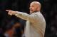 February 23, 2014; Los Angeles, CA, USA; Brooklyn Nets head coach Jason Kidd watches game action against the Los Angeles Lakers during the second half at Staples Center. Mandatory Credit: Gary A. Vasquez-USA TODAY Sports