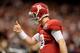 NEW ORLEANS, LA - JANUARY 02: AJ McCarron #10 of the Alabama Crimson Tide reacts against the Oklahoma Sooners during the Allstate Sugar Bowl at the Mercedes-Benz Superdome on January 2, 2014 in New Orleans, Louisiana. (Photo by Stacy Revere/Getty Images)