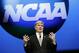 FILE - In this Jan. 17, 2013 file photo, NCAA President Mark Emmert speaks at the organization's annual convention in Grapevine, Texas. Emmert says providing a stipend to student-athletes seems less threatening to schools that earlier knocked down a proposal to increase the value of a scholarship to cover the full cost of attendance. Emmert spoke at the American Football Coaches Association luncheon Monday, Jan. 13, 2014, in Indianapolis. (AP Photo/LM Otero, File)