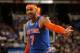 SACRAMENTO, CA - MARCH 26: Carmelo Anthony #7 of the New York Knicks complains about a call during their game against the Sacramento Kings at Sleep Train Arena on March 26, 2014 in Sacramento, California. NOTE TO USER: User expressly acknowledges and agrees that, by downloading and or using this photograph, User is consenting to the terms and conditions of the Getty Images License Agreement. (Photo by Ezra Shaw/Getty Images)