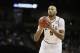Michigan State’s Adreian Payne (5) takes a free throw during the second-round game of the NCAA men's college basketball tournament against Delaware in Spokane, Wash., Thursday, March 20, 2014. (AP Photo/Young Kwak)
