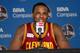 NEW ORLEANS, LA - FEBRUARY 14: Dion Waiters #3 of Team Hill speaks during a press conference following the 2014 BBVA Compass Rising Stars Challenge at Smoothie King Center on February 14, 2014 in New Orleans, Louisiana. NOTE TO USER: User expressly acknowledges and agrees that, by downloading and/or using this photograph, user is consenting to the terms and conditions of the Getty Images License Agreement. Mandatory Copyright Notice: Copyright 2014 NBAE (Photo by Ray Amati/NBAE via Getty Images)
