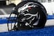Oct 20,2012; Boise,ID, USA; Boise State Broncos helmet for the all black uniform being worn for their game against the UNLV Rebels at Bronco Stadium. Mandatory Credit: Brian Losness-USA TODAY Sports