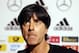 Germany's soccer team manager Joachim Loew looks up during a press conference at a hotel in London, Monday, Nov. 18, 2013. Germany will play England in an international friendly soccer match at Wembley Stadium on Tuesday. (AP Photo/Kirsty Wigglesworth)