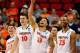 Virginia's surprising Cavaliers celebrate their round of 32 win over Memphis.