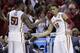 Iowa State's DeAndre Kane (50) and Naz Long (15) during the second half of a second-round game against North Carolina Central in the NCAA college basketball tournament Friday, March 21, 2014, in San Antonio. (AP Photo/Eric Gay)