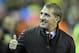 Liverpool's manager Brendan Rodgers gestures during their English Premier League soccer match against Norwich City at Anfield in Liverpool, England, Wednesday Dec. 4, 2013. (AP Photo/Clint Hughes)
