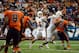 Dec 29, 2012; San Antonio, TX, USA; Texas Longhorns quarterback David Ash (14) passes the ball against the Oregon State Beavers during the second half of the Alamo Bowl at the Alamodome. Texas beat Oregon State 31-27. Mandatory Credit: Brendan Maloney-USA TODAY Sports