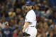 New York Mets starting pitcher R.A. Dickey (43) works in the first inning of a baseball game against the Atlanta Braves Saturday, July, 14, 2012 in Atlanta. (AP Photo/John bazemore)