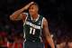NEW YORK, NY - MARCH 28: Keith Appling #11 of the Michigan State Spartans gestures as he bring the ball up the court against the Virginia Cavaliers during the regional semifinal of the 2014 NCAA Men's Basketball Tournament at Madison Square Garden on March 28, 2014 in New York City. (Photo by Elsa/Getty Images)