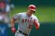 ARLINGTON, TX - SEPTEMBER 29: Mike Trout #27 of the Los Angeles Angels runs the bases after hitting a solo homerun against the Texas Rangers in the first inning at Rangers Ballpark in Arlington on September 29, 2013 in Arlington, Texas. (Photo by Ronald Martinez/Getty Images)