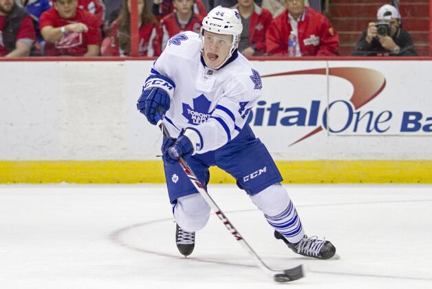 Video: Leafs' Rielly Sprawls for Assist