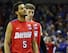 Mar 29, 2014; Memphis, TN, USA; Dayton Flyers forward Devin Oliver (5) and forward/center Matt Kavanaugh (right) reacts during the second half in the finals of the south regional of the 2014 NCAA Mens Basketball Championship tournament against the Florida Gators at FedEx Forum. Florida won 62-52. Mandatory Credit: Spruce Derden-USA TODAY Sports