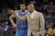 New Orleans Hornets power forward Anthony Davis (23) listens as head coach Monty Williams speaks against the Golden State Warriors during an NBA basketball game in Oakland, Calif., Wednesday, April 3, 2013. (AP Photo/Jeff Chiu)