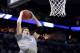 Mar 23, 2014; San Antonio, TX, USA; Creighton Bluejays forward Doug McDermott (3) gets a rebound in the first half of a men's college basketball game against the Baylor Bears during the third round of the 2014 NCAA Tournament at AT&T Center. Mandatory Credit: Soobum Im-USA TODAY Sports