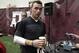 Texas A&M quarterback Johnny Manziel leaves the McFerrin Athletic Center after pro day for NFL football representatives in College Station, Texas, Thursday, March 27, 2014. (AP Photo/Patric Schneider)