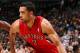 MINNEAPOLIS, MN - OCTOBER 12: Landry Fields #2 of the Toronto Raptors drives to the basket against the Minnesota Timberwolves during the preseason game on October 12, 2013 at Target Center in Minneapolis, Minnesota. NOTE TO USER: User expressly acknowledges and agrees that, by downloading and or using this Photograph, user is consenting to the terms and conditions of the Getty Images License Agreement. Mandatory Copyright Notice: Copyright 2013 NBAE (Photo by David Sherman/NBAE via Getty Images)