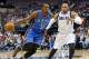 DALLAS, TX - MARCH 25: Kevin Durant #35 of the Oklahoma City Thunder handles the ball against the Dallas Mavericks on March 25, 2014 at the American Airlines Center in Dallas, Texas. NOTE TO USER: User expressly acknowledges and agrees that, by downloading and or using this Photograph, user is consenting to the terms and conditions of the Getty Images License Agreement. Mandatory Copyright Notice: Copyright 2014 NBAE (Photo by Layne Murdoch/NBAE via Getty Images)