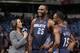 SACRAMENTO, CA - JANUARY 4: Al Jefferson #25 and Kemba Walker #15 of the Charlotte Bobcats are interviewed after defeating the Sacramento Kings on January 4, 2014 at Sleep Train Arena in Sacramento, California. NOTE TO USER: User expressly acknowledges and agrees that, by downloading and or using this photograph, User is consenting to the terms and conditions of the Getty Images Agreement. Mandatory Copyright Notice: Copyright 2014 NBAE (Photo by Rocky Widner/NBAE via Getty Images)