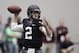 Texas A&M quarterback Johnny Manziel passes the ball during a drill at pro day for NFL football representatives in College Station, Texas, Thursday, March 27, 2014. (AP Photo/Patric Schneider)
