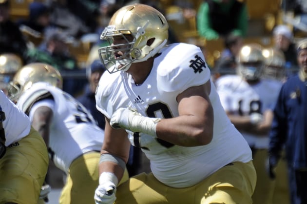 Elmer Settling into Own Spot on Notre Dame's Offensive Line