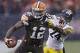 Cleveland Browns wide receiver Josh Gordon (12) is tackled by Pittsburgh Steelers cornerback Ike Taylor (24) after a catch in the fourth quarter of an NFL football game Sunday, Nov. 24, 2013, in Cleveland. The Steelers won 27-11. (AP Photo/Tony Dejak)
