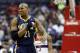 Indiana Pacers forward David West (21) reacts after a foul call in the first half of an NBA basketball game against the Washington Wizards, Friday, March 28, 2014, in Washington. (AP Photo/Alex Brandon)