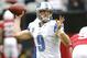 Detroit Lions quarterback Matthew Stafford (9) warms up prior to a NFL football game against the Arizona Cardinals, Sunday, Sept. 15, 2013, in Glendale, Ariz. (AP Photo/Matt York)