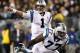 Byron Bell (77) has served as a RT while in Carolina. He could move to LT for the 2014 season.