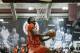 McDonald's East All-American Justise Winslow, of Houston, Texas, competes in the slam dunk contest during the McDonald's All-American Jam Fest at the University of Chicago in Chicago, on Monday, March 31, 2014. (AP Photo/Andrew A. Nelles)