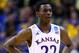 ST LOUIS, MO - MARCH 21: Andrew Wiggins #22 of the Kansas Jayhawks looks on after a play against the Eastern Kentucky Colonels during the second round of the 2014 NCAA Men's Basketball Tournament at Scottrade Center on March 21, 2014 in St Louis, Missouri. (Photo by Andy Lyons/Getty Images)