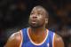 New York Knicks' Raymond Felton looks at the scoreboard during the second half of an NBA basketball game against the Phoenix Suns, Friday, March 28, 2014, in Phoenix. The Suns won 112-88. (AP Photo/Matt York)