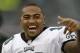 Philadelphia Eagles wide receiver DeSean Jackson (10) smiles on the sideline during the fourth quarter of an NFL football game against the Oakland Raiders in Oakland, Calif., Sunday, Nov. 3, 2013. (AP Photo/Ben Margot)