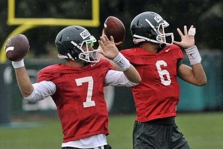 Michigan State Football: Tyler O'Connor, Damion Terry Split Reps...