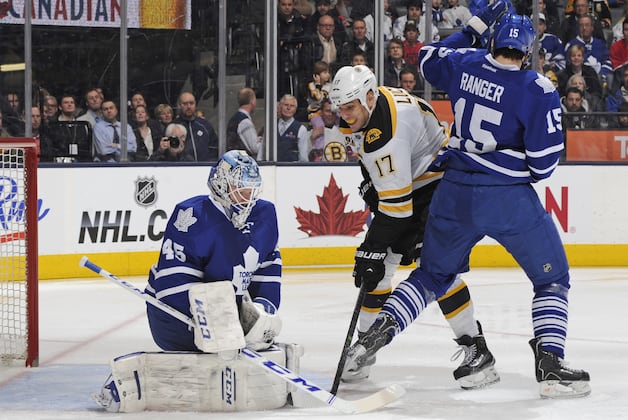 Bernier Leaves Game with Apparent Leg Injury